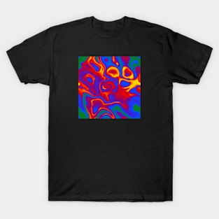 Gay Pride Abstract Swirled Spilled Paint T-Shirt